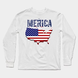 4 of July usa flags  independence day America Long Sleeve T-Shirt